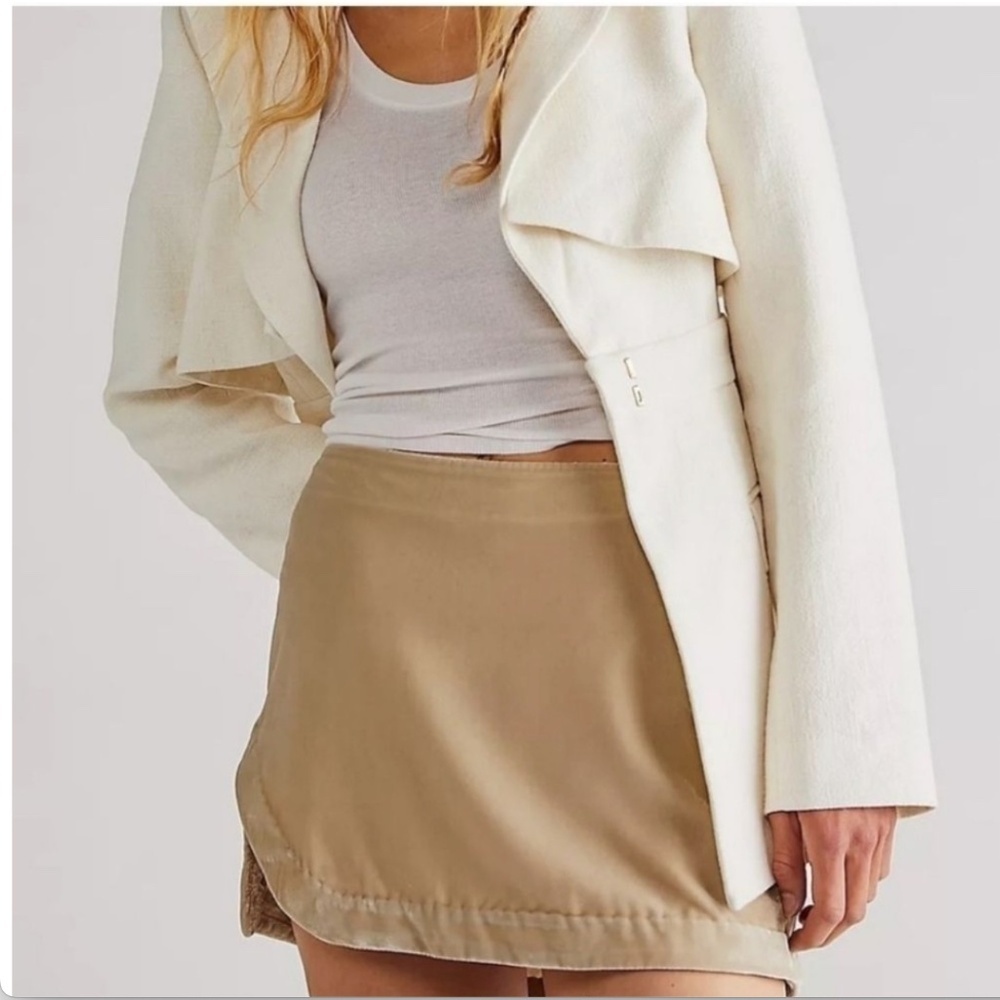 Free People Annalise Velvet Mini Skirt
